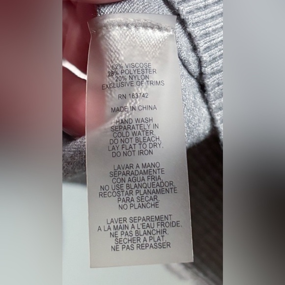 Liv Milano Gray Collared Rhinestone Sweater XL Lightweight Fairy Core Whimsigoth - Picture 4 of 5